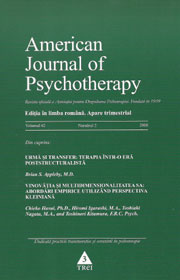 American Journal of Psychotherapy nr. 2/2008 - Autori multipli 