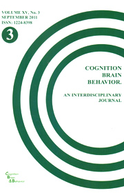 Cognition, Brain, Behavior. An Interdisciplinary Journal (September 2011) - Autori multipli 